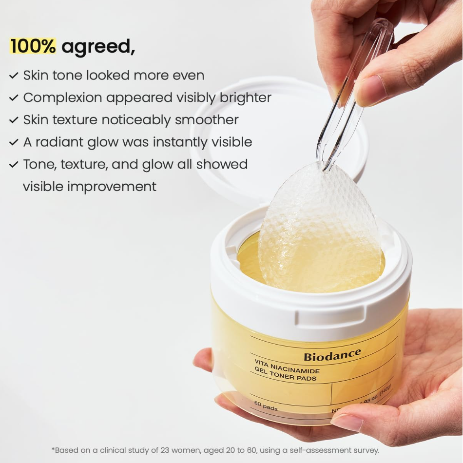 BIODANCE Vita Niacinamide Gel Toner Pads