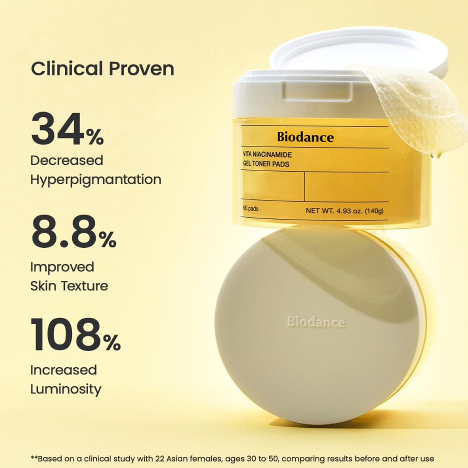 BIODANCE Vita Niacinamide Gel Toner Pads